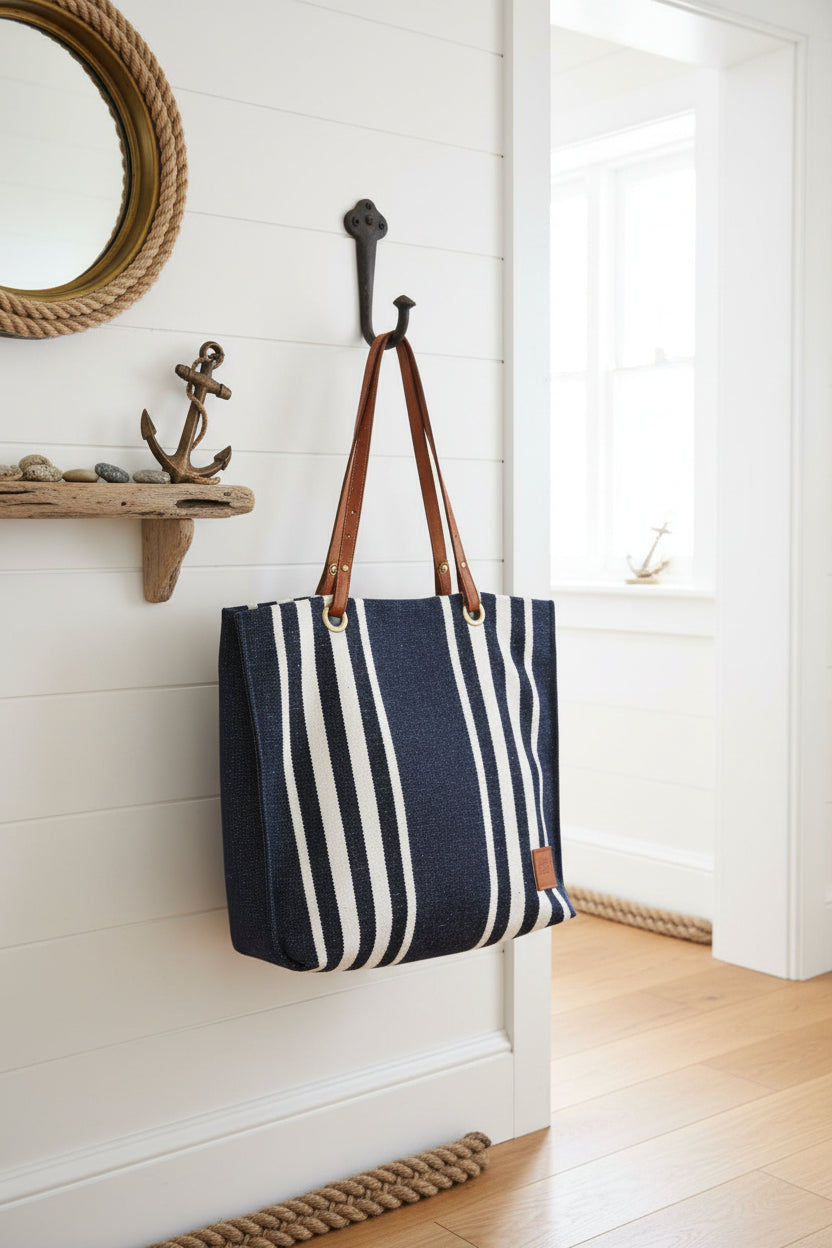 Shopper Navy Algodón